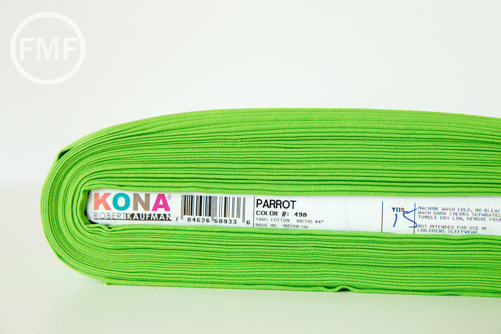 Parrot Kona Cotton Solid Fabric from Robert Kaufman, K001-498