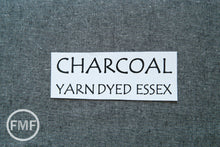Load image into Gallery viewer, CHARCOAL Yarn Dyed Essex, Linen and Cotton Blend Fabric from Robert Kaufman, E064-1071
