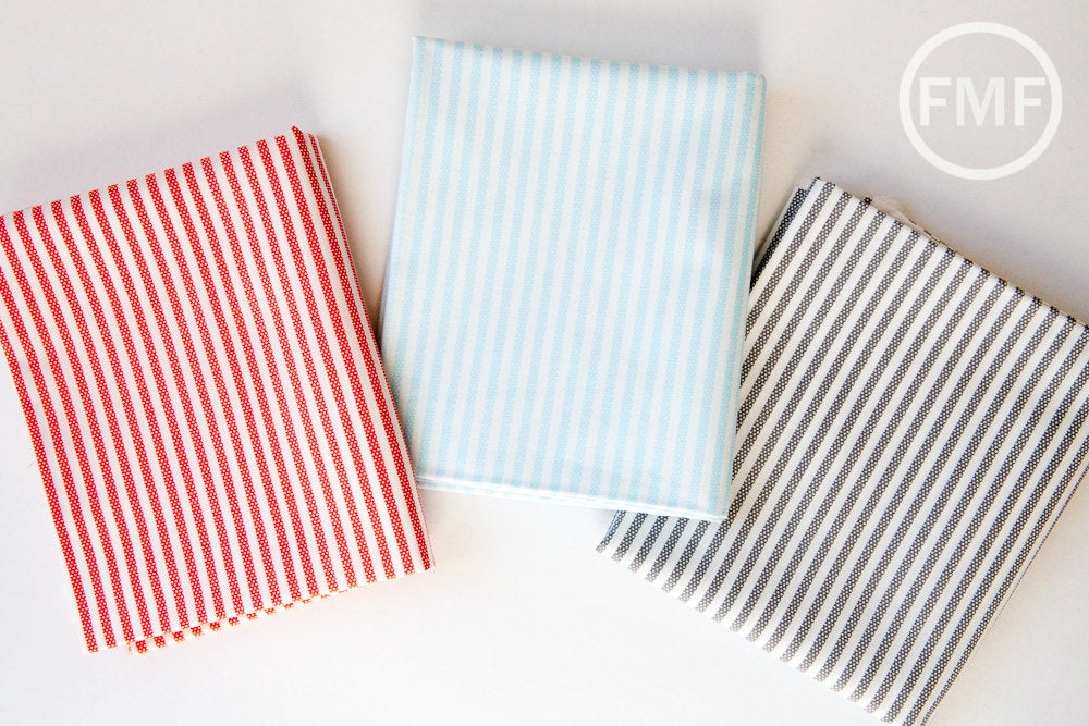 Animal ABCs Dotty Stripes in Baby Blue, Alyssa Thomas, Penguin and Fish, 100% Organic Cotton, Clothworks, Y-1690-29