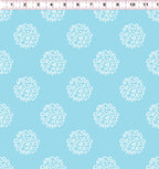 Animal ABCs Letter Dots in Blue, Alyssa Thomas, Penguin and Fish, 100% Organic Cotton, Clothworks, Y-1692-97