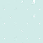 Animal ABCs Scattered Alphabet in Baby Blue, Alyssa Thomas, Penguin and Fish, 100% Organic Cotton, Clothworks, Y-1693-29