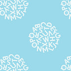 Animal ABCs Letter Dots in Blue, Alyssa Thomas, Penguin and Fish, 100% Organic Cotton, Clothworks, Y-1692-97