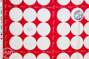 Suzuko Koseki French Small Dot in Red and Cream, Yuwa Fabric, 100% Cotton Japanese Fabric