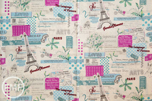 Suzuko Koseki Travel to Paris, Yuwa Fabric, 100% Cotton Japanese Fabric, SZ822007