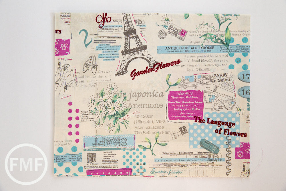 Suzuko Koseki Travel to Paris, Yuwa Fabric, 100% Cotton Japanese Fabric, SZ822007