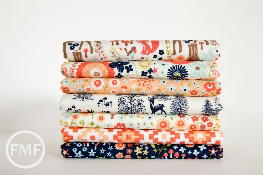 Woodland Spring Geometric in Coral, Design by Dani, Dani Mogstad, Riley Blake Designs, 100% Cotton Fabric, C4994-CORAL