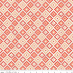 Woodland Spring Geometric in Coral, Design by Dani, Dani Mogstad, Riley Blake Designs, 100% Cotton Fabric, C4994-CORAL