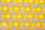 Hokkoh Lions in Yellow, Hokkoh Fabrics, 100% Cotton Twill Fabric, 71-205-3D