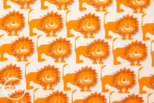 Load image into Gallery viewer, Hokkoh Lions in Orange, Hokkoh Fabrics, 100% Cotton Twill Fabric, 71-205-3A
