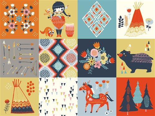 Wildland Patch, Miriam Bos, 100% GOTS-Certified Organic Cotton Poplin, Birch Fabrics, MI-01