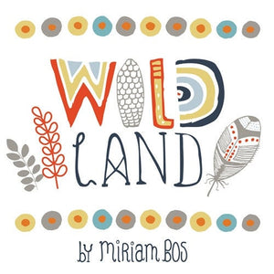 LAST PIECE 24-Inch Remnant Wildland Nesting, Miraim Bos, 100% GOTS-Certified Organic Cotton Poplin, Birch Fabrics, MI-04