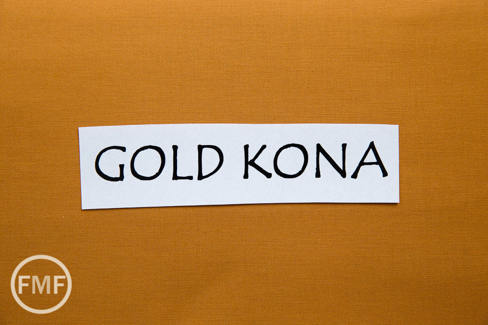 Gold Kona Cotton Solid Fabric from Robert Kaufman, K001-1154