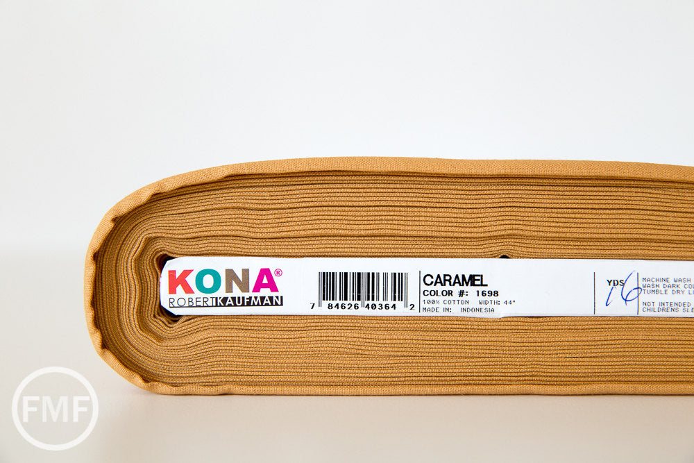 Caramel Kona Cotton Solid Fabric from Robert Kaufman, K001-1698