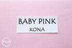 Baby Pink Kona Cotton Solid Fabric from Robert Kaufman, K001-189