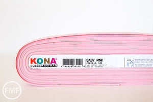 Baby Pink Kona Cotton Solid Fabric from Robert Kaufman, K001-189