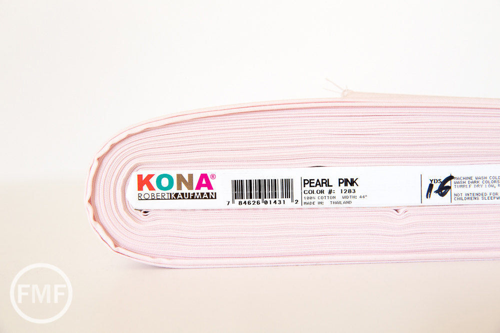 Pearl Pink Kona Cotton Solid Fabric from Robert Kaufman, K001-1283