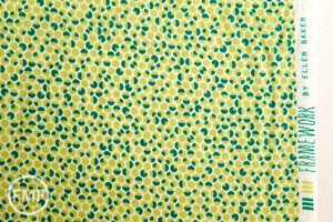 Framework Quarter Circles in Chartreuse, Ellen Baker for Kokka Fabrics, Double Gauze Cotton Fabric, JG-41800-801C