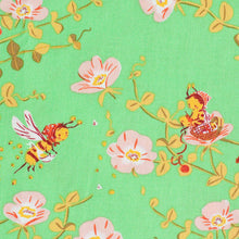Load image into Gallery viewer, Nanny Bee in Green, Heather Ross 20th Anniversary Collection, Windham Fabrics, 37023A-5
