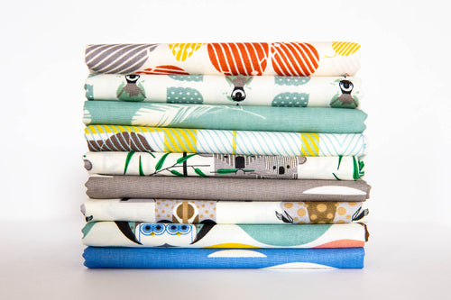 Charley Harper Nurture Family Owlbum, 100% GOTS-Certified Organic Cotton Poplin, CH-15