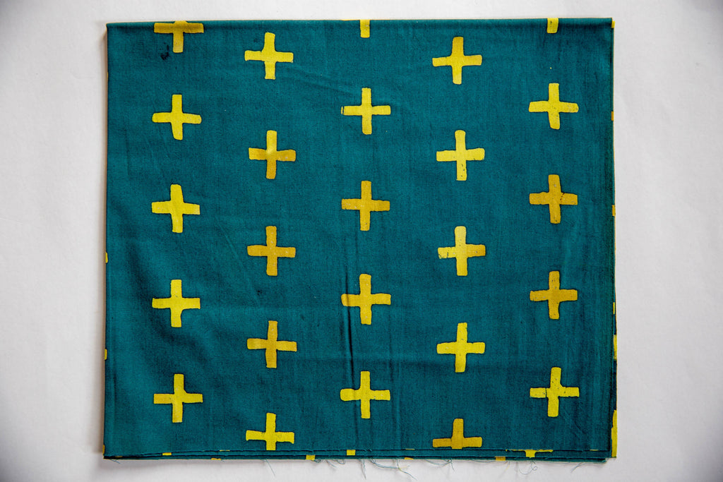 23-Inch End of Bolt Remnant Plus in Teal, Handcrafted, Alison Glass, AB-7398-T