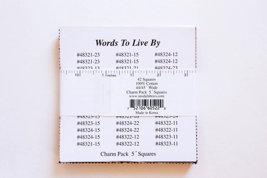 Words to Live By Charm Pack, Gingiber, 48320PP