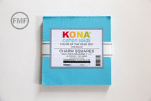 Load image into Gallery viewer, Horizon Kona Cotton Color of the Year 2021, Five Inch Charm Squares, Robert Kaufman, 100% Cotton Fabric Charm Pack, CHS-939-42
