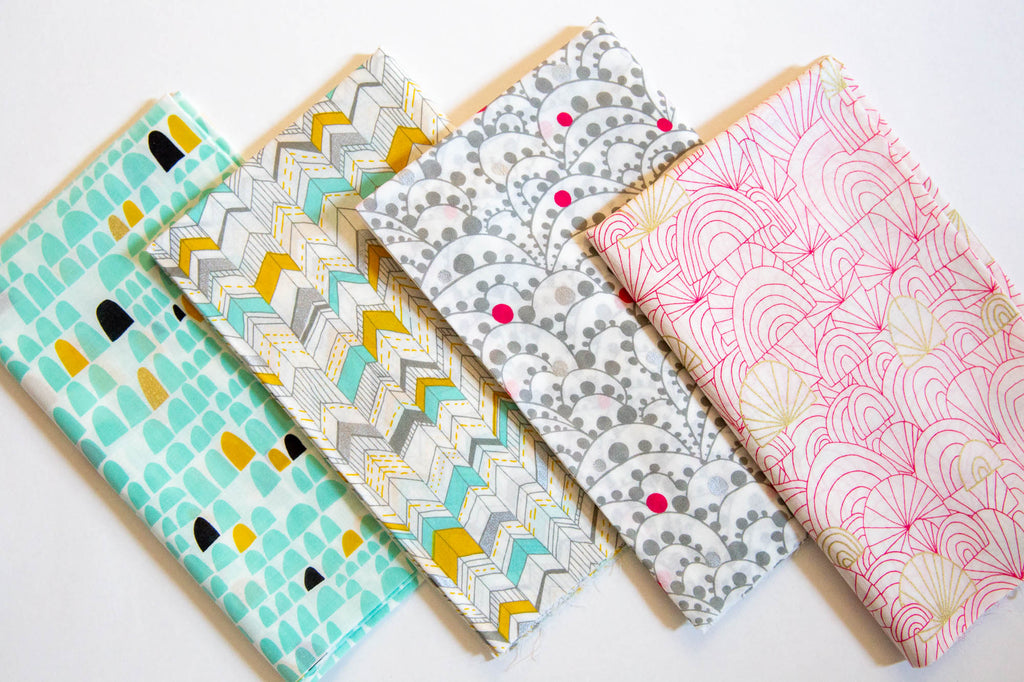 Revelry Bundle, 4 Pieces, Lisa Congdon, 100% Organic Cotton Lawn Fabric