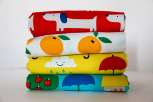 Small World Bundle, 4 Pieces, Rae Hoekstra, 100% Organic Cotton Corduroy Fabric