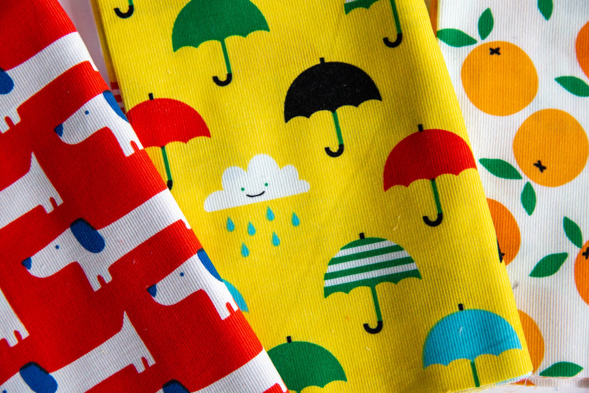 Small World Bundle, 4 Pieces, Rae Hoekstra, 100% Organic Cotton Corduroy Fabric